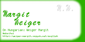 margit weiger business card